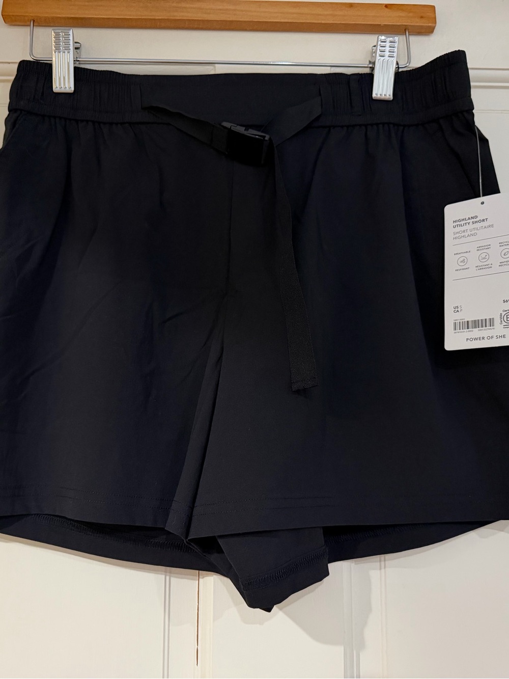 Athleta Highland Utility Shorts Black Size Small NWT! - Picture 2 of 7